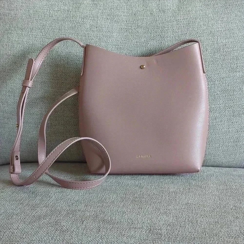 Light Pink Vegan Leather Crossbody Purse Samara